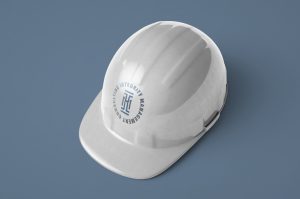 hard hat with logo