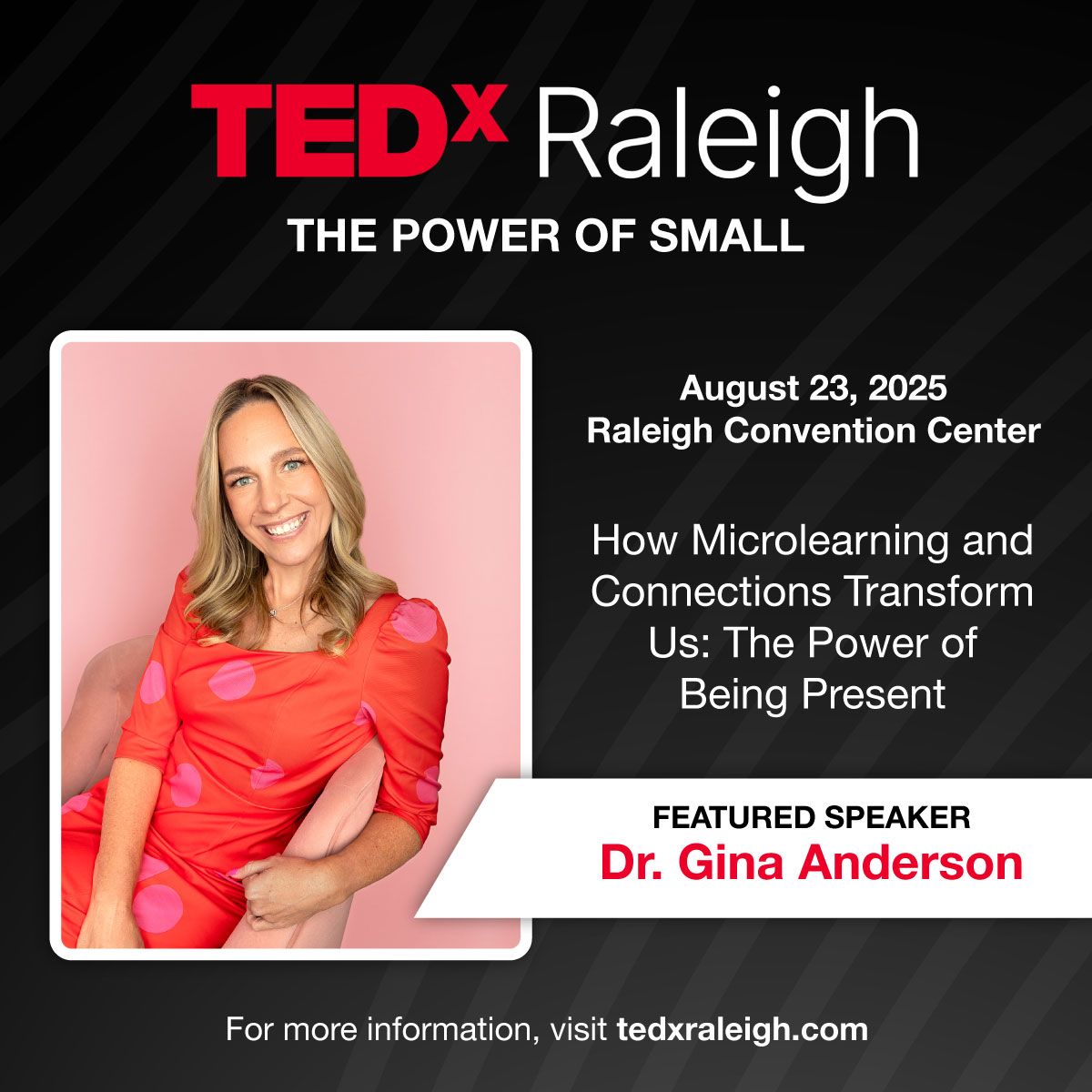 Dr. Gina Anderson TEDx announcement